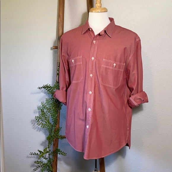 J.Crew Shirt Red Chambray NWOT - Picture 3 of 8